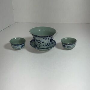 Tea Bolw Set Chinese Japanese Tea Set Cups Bowls Rice Bowls Miniature Soki Cups